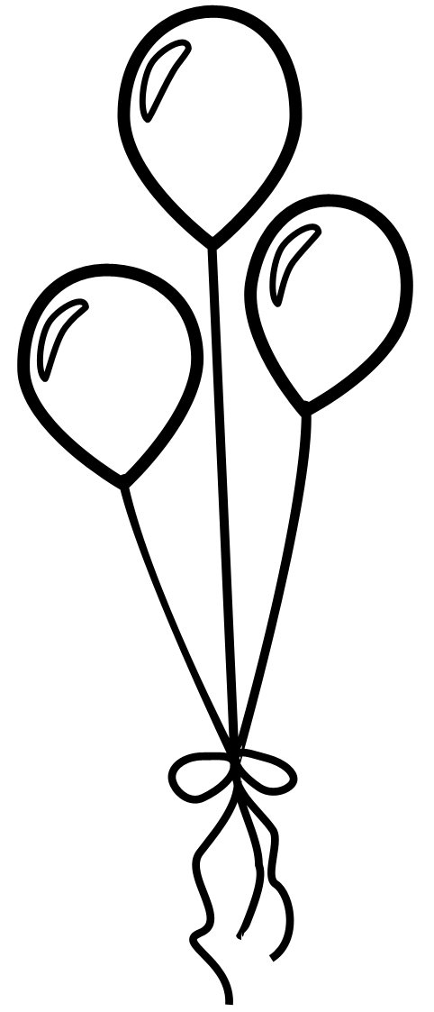 482x1123 Clip Art Black And White Heart Balloon Clipart