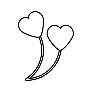 300x300 Isolated Creative Heart Shape Element With Florel Having