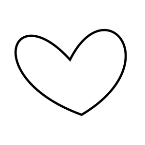 300x300 Slant Heart Outline Clipart, Cliparts Of Slant Heart Outline Free