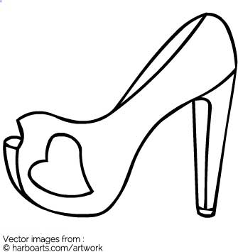335x355 Download Block Heels With Heart Outline
