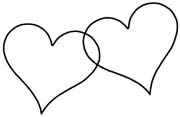 180x117 Two Hearts Outline Clipart