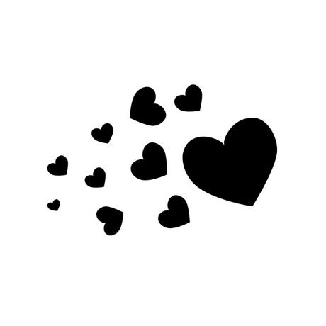 460x460 Black Heart Black And White Heart Clipart