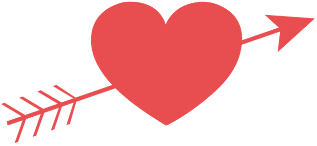650x300 Simple Valentines Day Heart And Arrow 1designshop