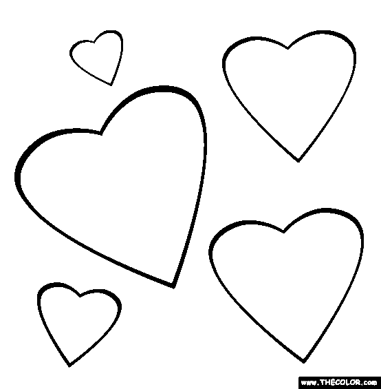554x565 Valentine's Day Online Coloring Pages Page 1