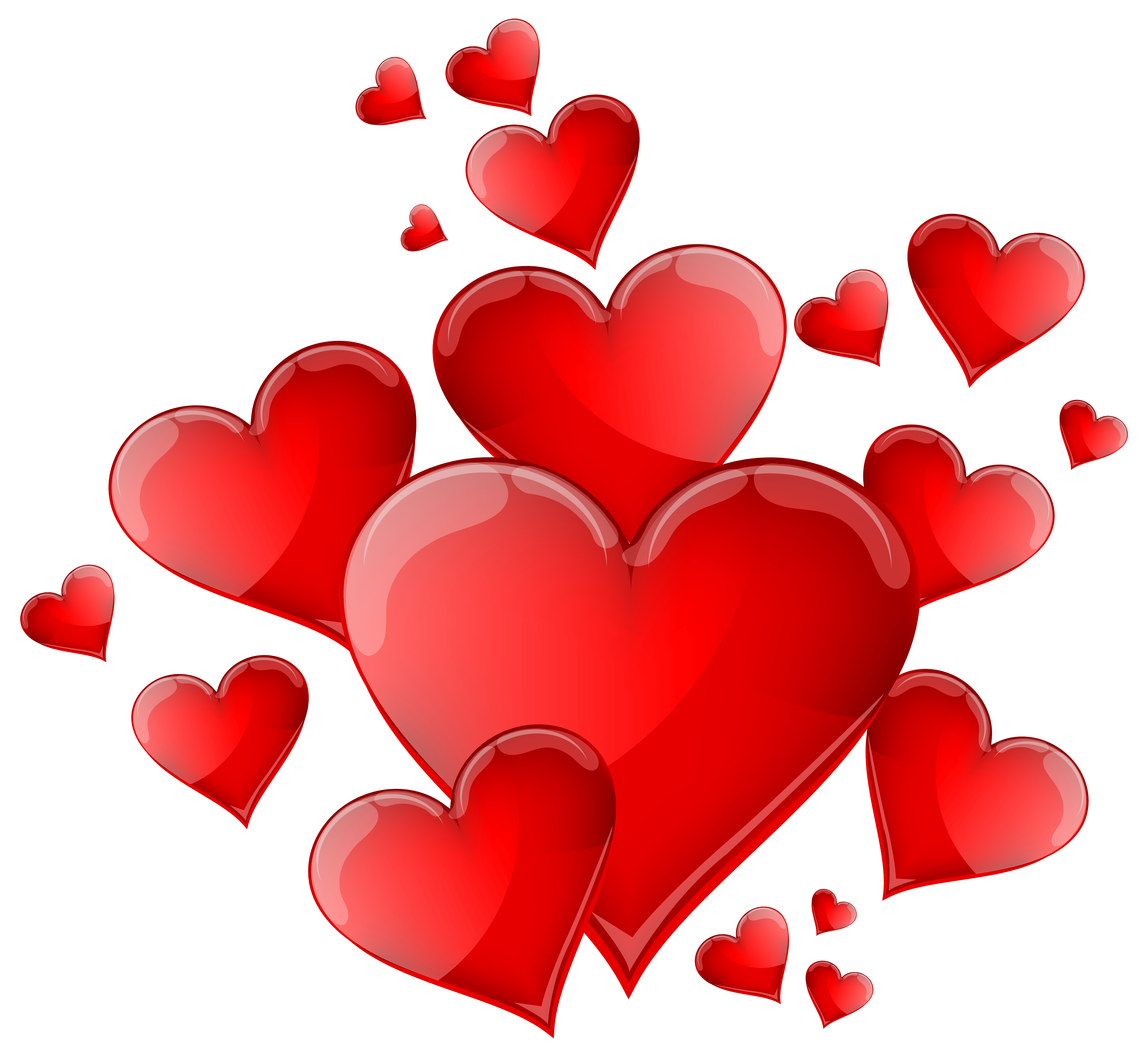 5000x4604 Hearts Decoration Png Clipart Transparent