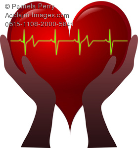 279x300 Clip Art Image Of A Pair Of Hands Holding A Heart With A Heart