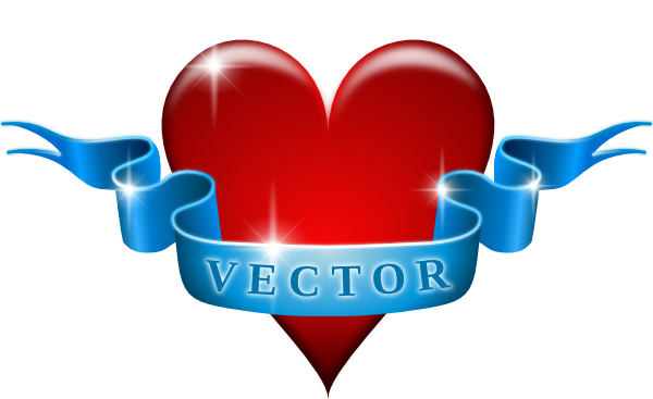600x367 Heart And Ribbon Clip Art