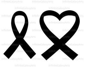 340x270 Cancer Ribbon Heart Clipart