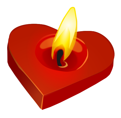 506x492 Free Heart Shaped Candle Clip Art