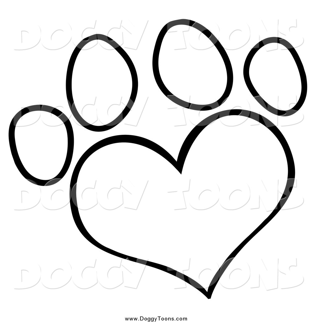1024x1044 Heart Shaped Paw Print Clip Art