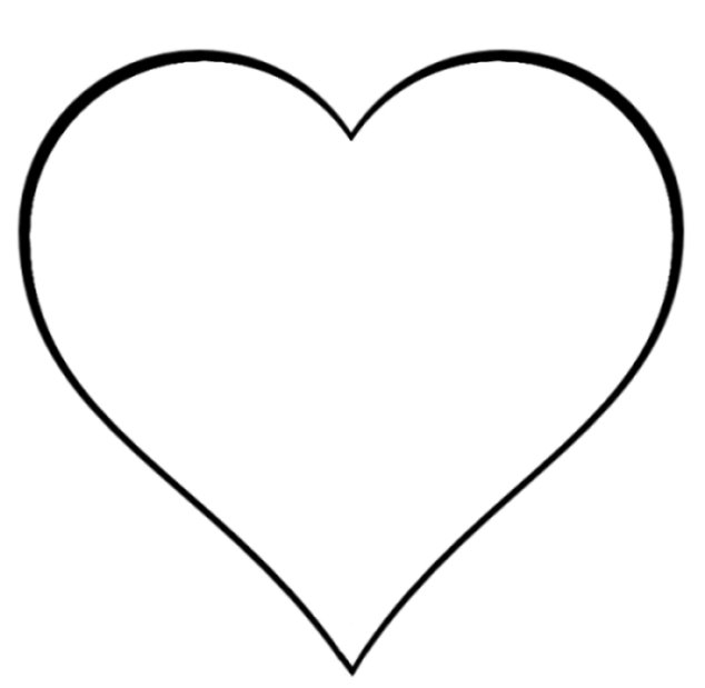 634x619 Heart Shaped Clipart Outlined