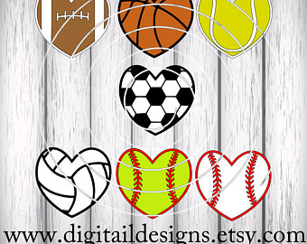 340x270 Volleyball Heart Svg Etsy