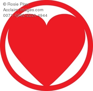 300x292 Heart Shape Inside A Circle Royalty Free Clip Art Picture