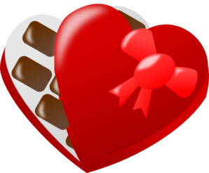 298x246 Heart Shaped Box Of Chocolates Clip Art