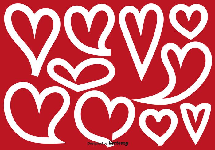 700x490 Heart Shapes Free Vector Art