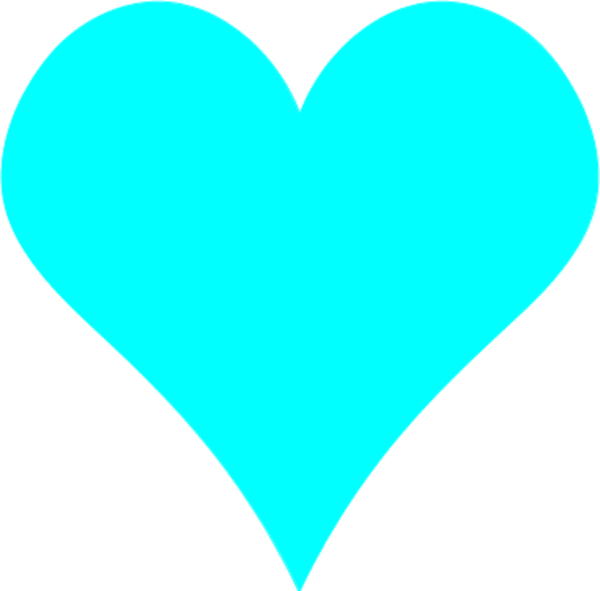 600x591 Teal Clipart Heart Shapes