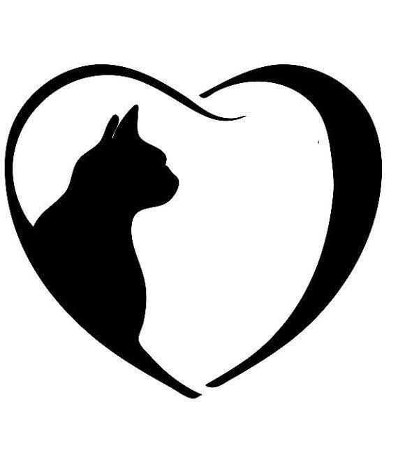 570x675 The Best Cat Silhouette Tattoos Ideas