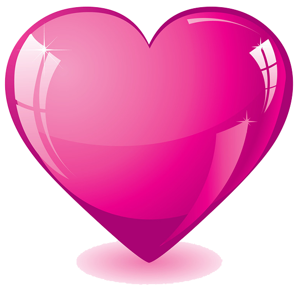 580x580 Hot Pink Heart Transparent Background Love
