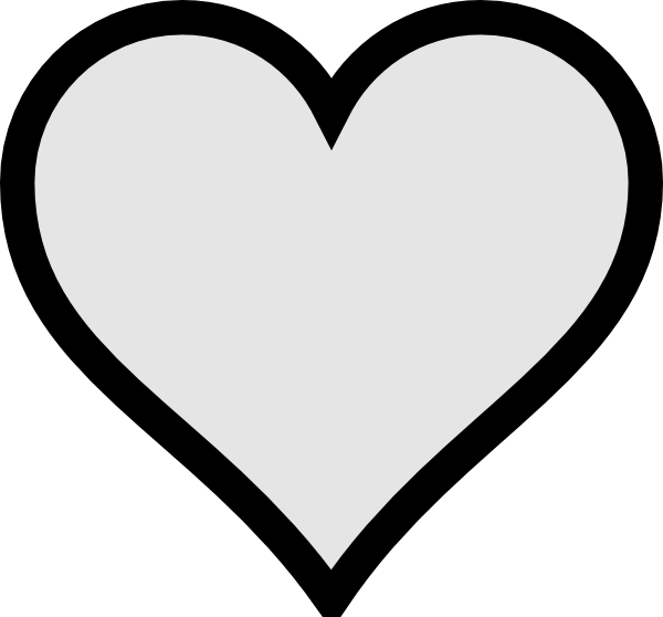 600x558 Black Heart Clipart No Background Letters