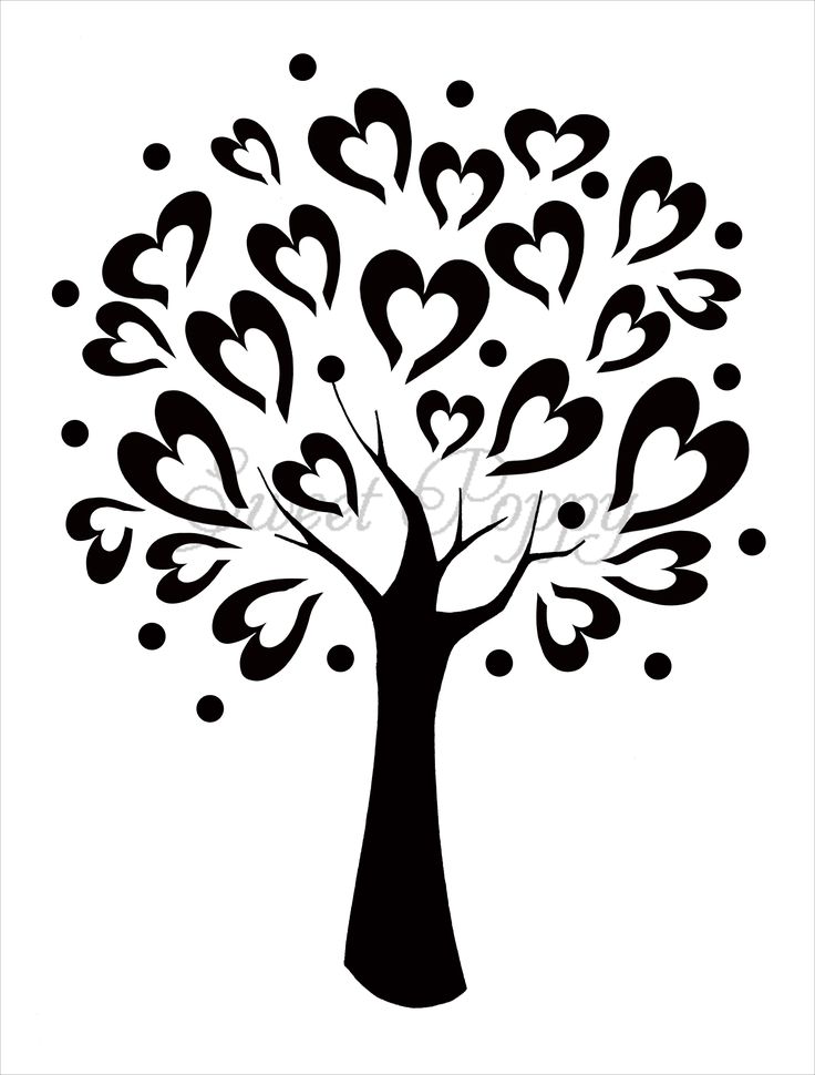 736x970 Heart Tree Clipart