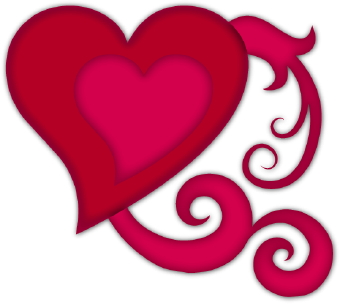 340x304 Heart On A Vine Clip Art