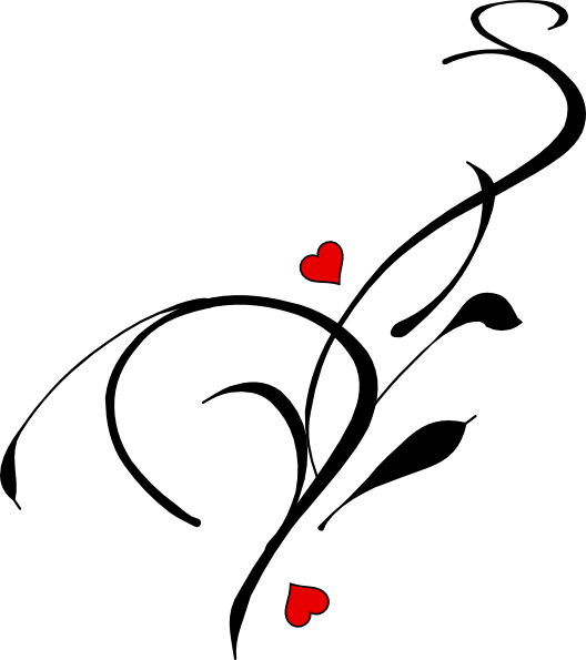 528x595 Vine Heart Clip Art