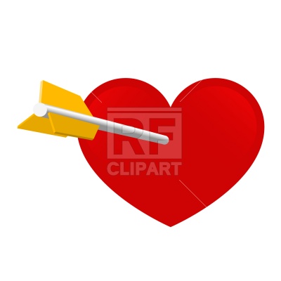 400x400 Arrow And Heart Royalty Free Vector Clip Art Image