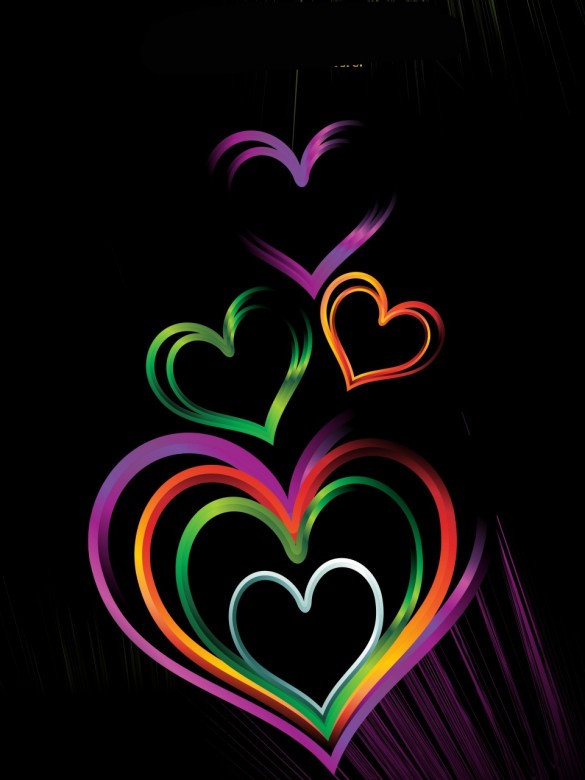Heart With Black Backround