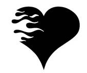 170x143 Flaming Heart Stock Illustrations