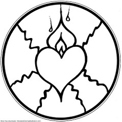 Heart With Flames Coloring Pages | Free download on ClipArtMag