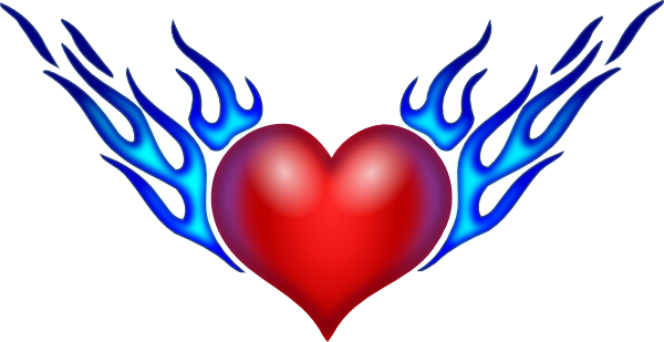 600x309 Burning Heart Clip Art