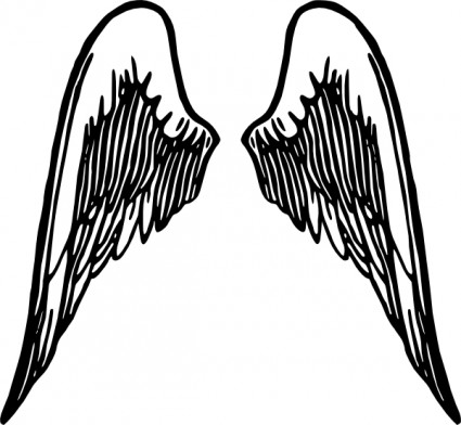 425x392 Heart With Angel Wings Clipart