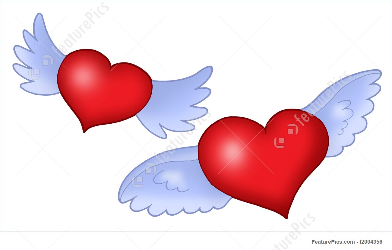 1300x829 Heart With Wings Illustration
