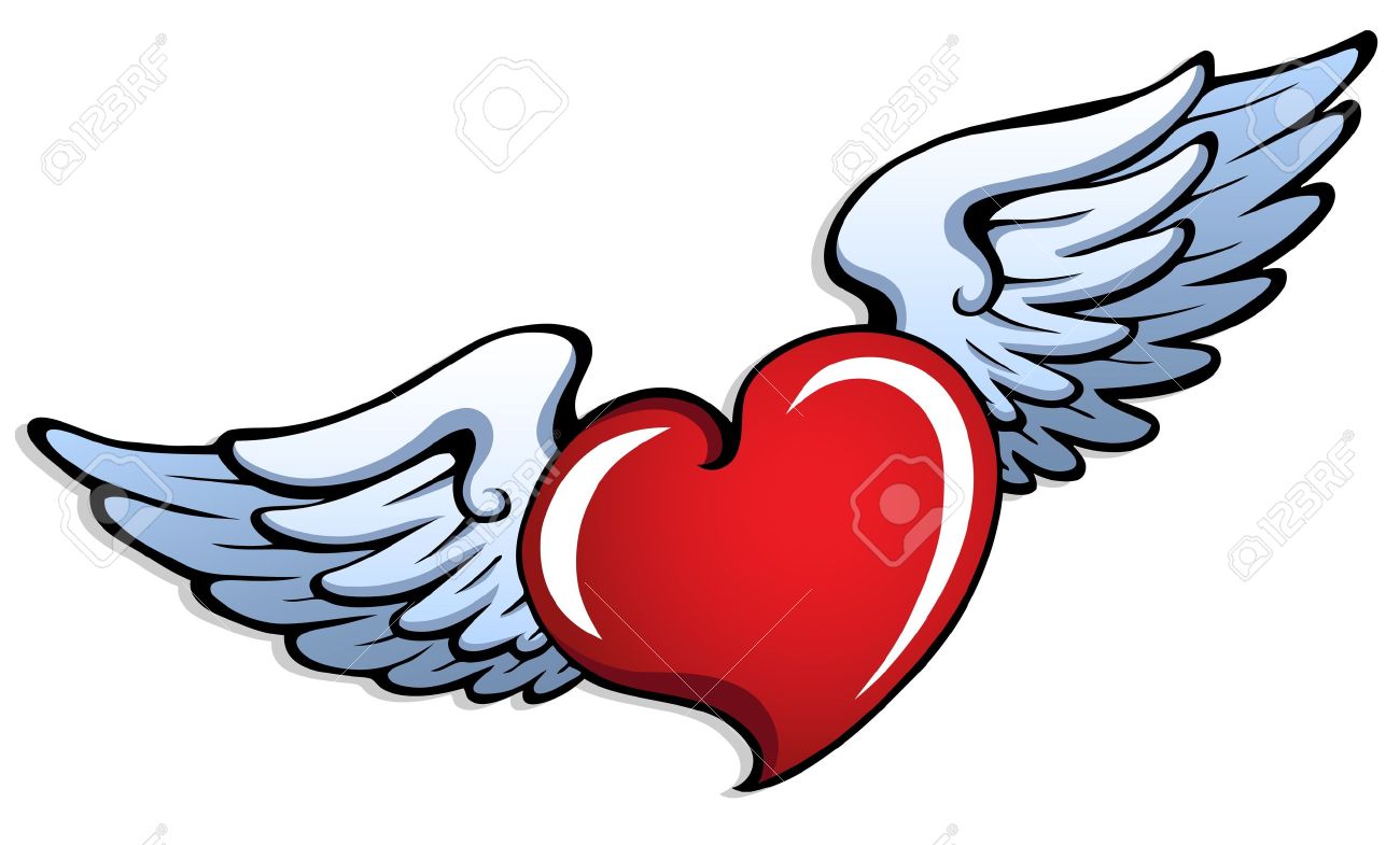 1300x785 Heart Clipart Wing
