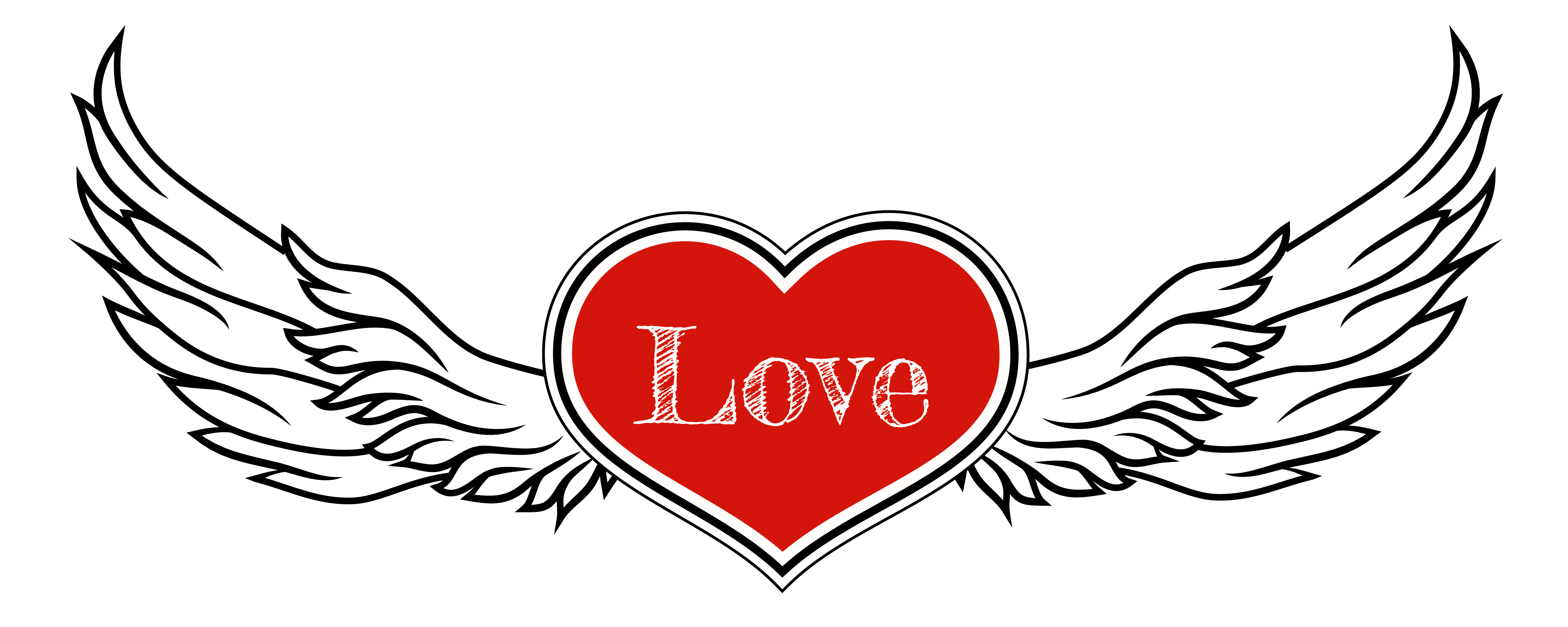 5277x2111 Rocker Heart With Wings Png Clipart Pictureu200b Gallery