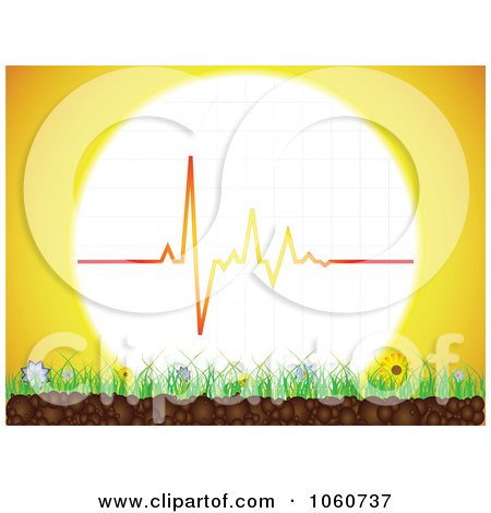 450x470 Royalty Free Vector Cliprt Illustration Of Heart Beat Inside