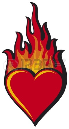 239x450 Flaming Heart Heart In Flame Royalty Free Cliparts, Vectors,