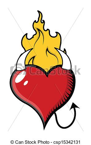 295x470 Drawn Flames Burning Heart