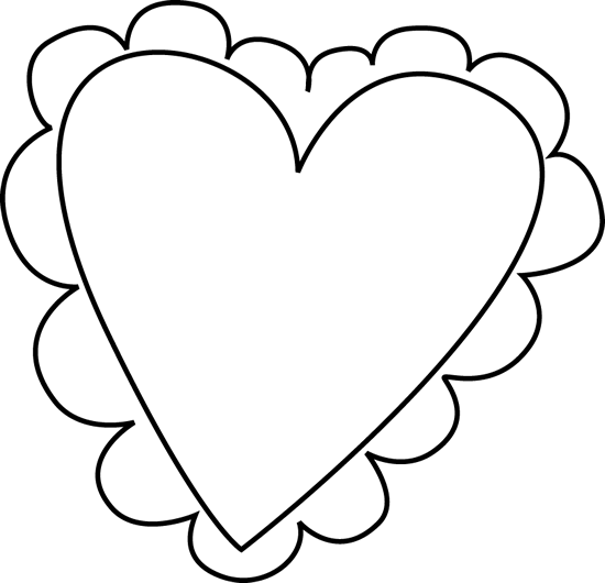 550x530 Heart Images Clip Art Black And White Allofpicts