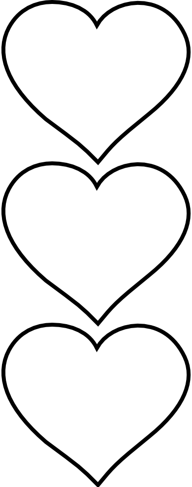 390x990 Heart Black And White Heart Black And White Heart Clipart Hearts 5