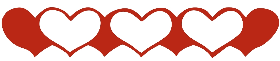 1191x261 Hearts Border Clip Art Free