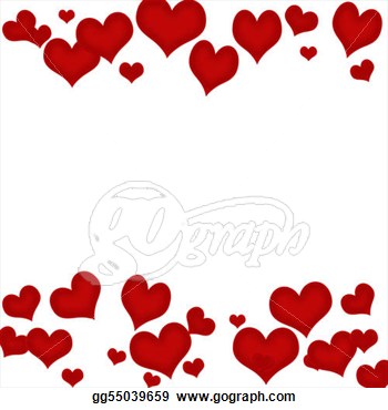 350x370 Hearts Clipart Border