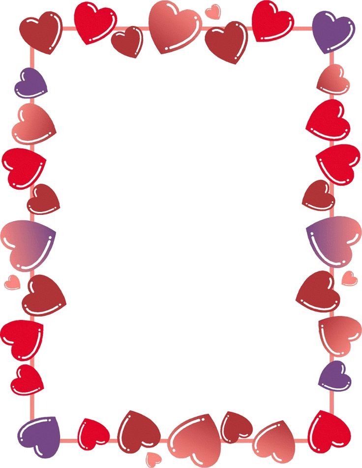 736x952 Pink Heart Border Clipart Letters Format