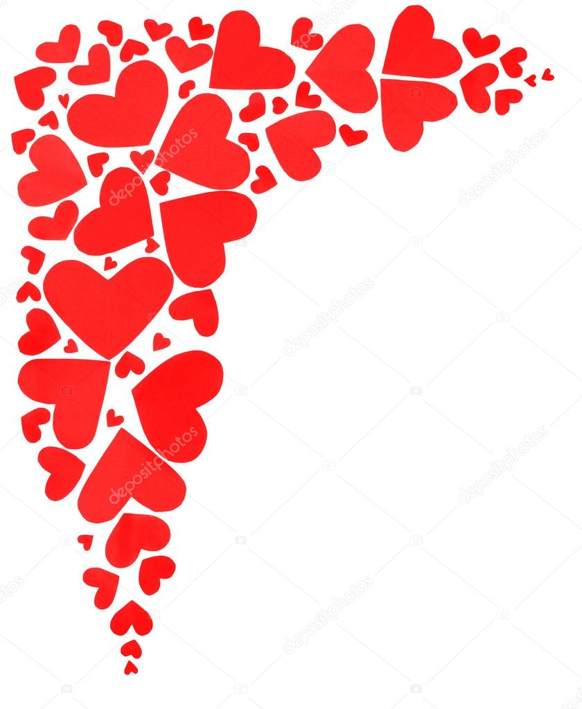 840x1023 Red Hearts Border Stock Photo Anna Om