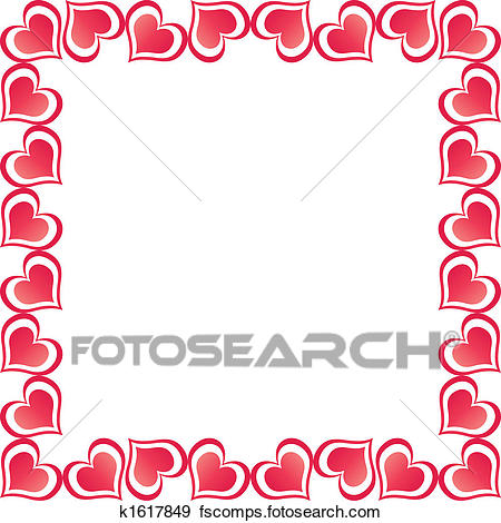 450x470 Stock Illustration Of Valentine Hearts Border K1617849