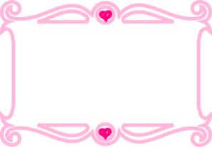 298x207 Pink Heart Border Clip Art