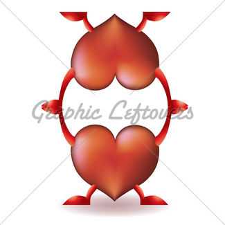 325x325 Cartoon Heart With Hands And Feet Gl Stock Images