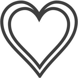 300x300 Heart Clip Art Outline Clipart
