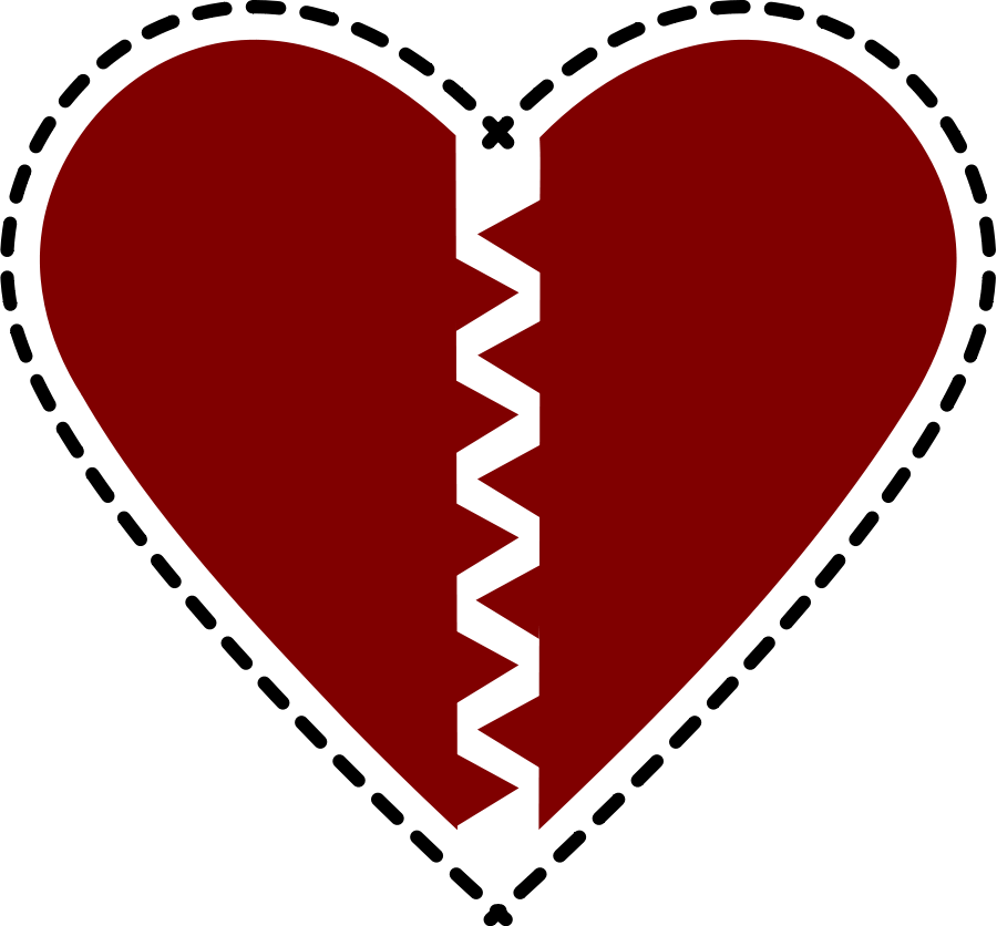 900x836 Broken Hearts Clipart Vector Clip Art Free Design Image