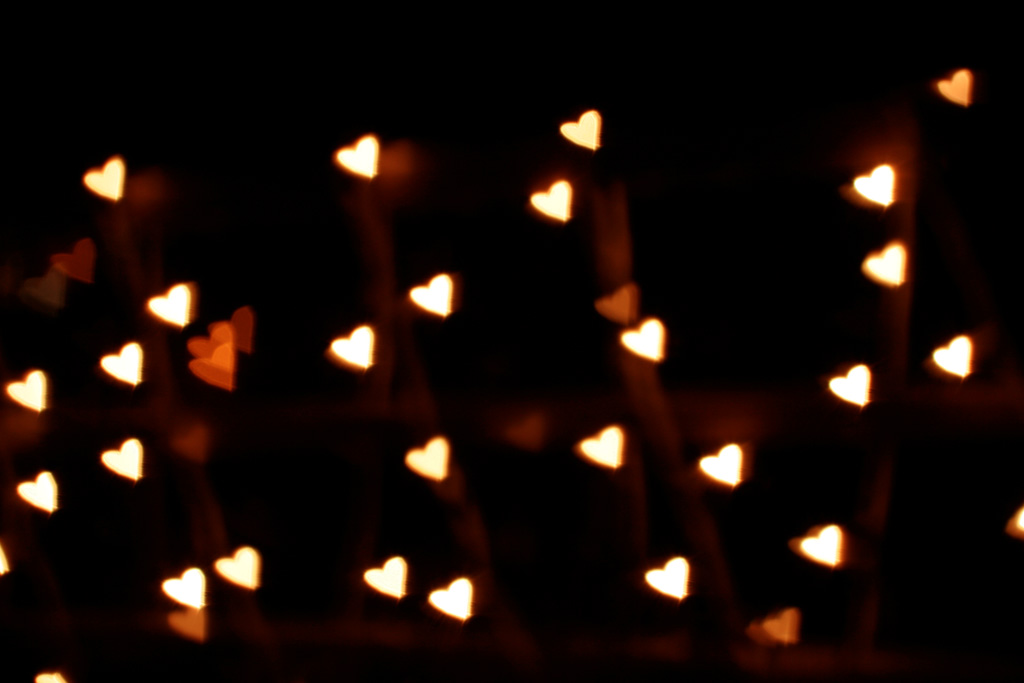 1024x683 Black Background With Hearts Bokeh Free Ppt Backgrounds For Your